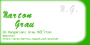 marton grau business card